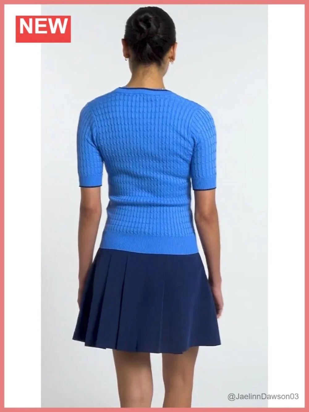 Mini Cable Knit Button Cardigan Sweater Short Sleeve V-Neck Classic Fit